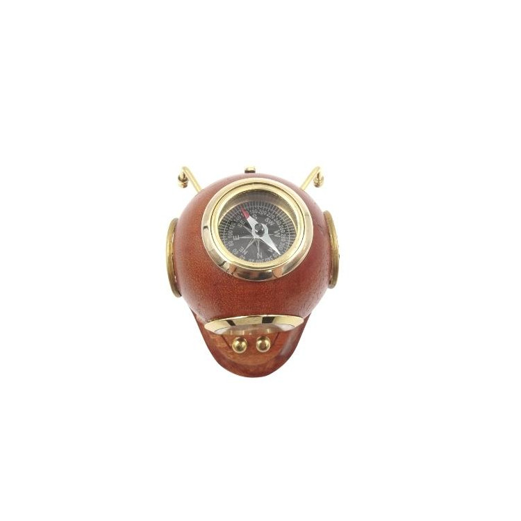 Malá dekoratívna retro potápačská prilba s hodinami NC1220