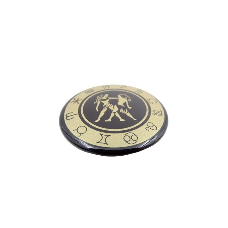 Blíženci - znamenie zverokruhu - magnet. priemer 6 cm, smaltovaný kov