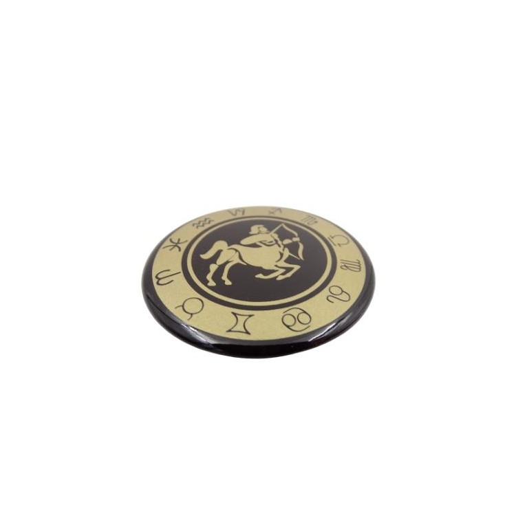 Strelec - znamenie zverokruhu - magnet. priemer 6 cm, smaltovaný kov