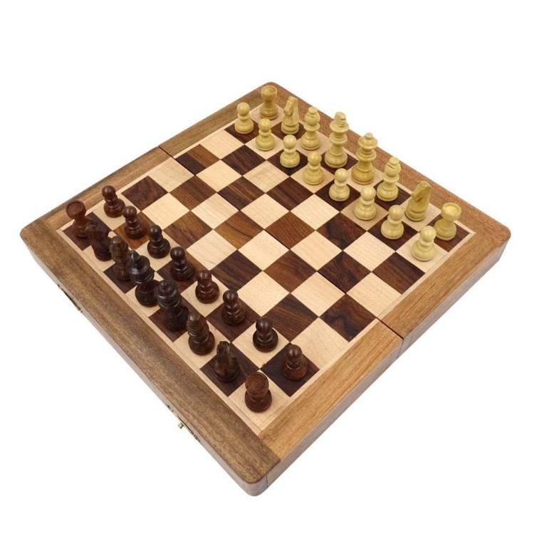 Drevené magnetické šachy 25x25cm - G612