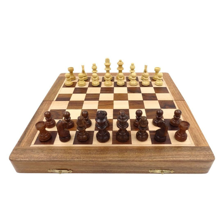 Drevené magnetické šachy 25x25cm - G612