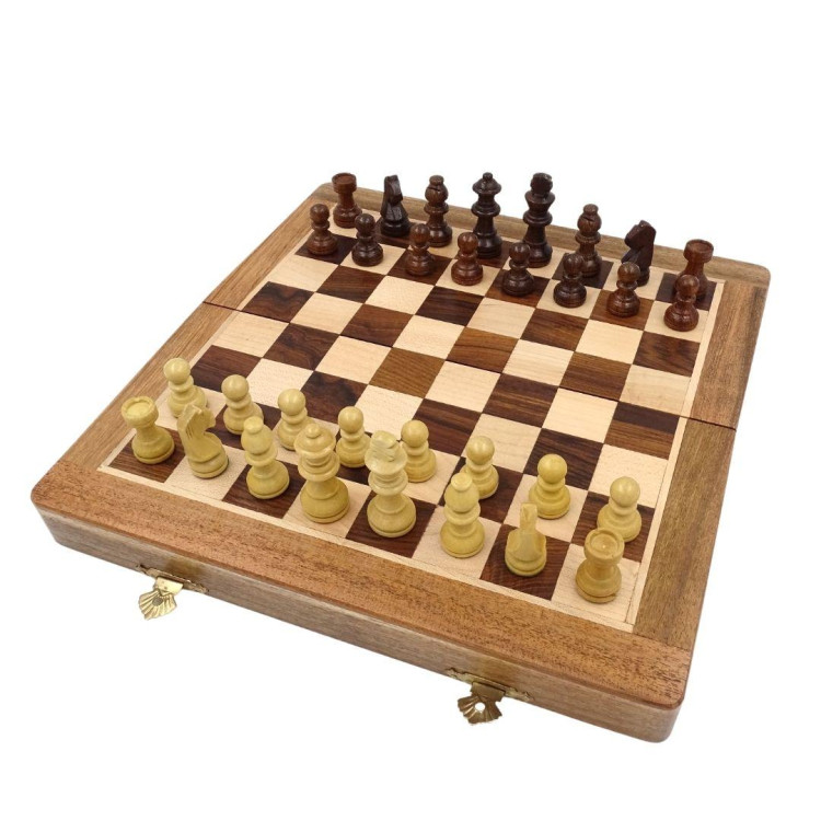 Klasické drevené magnetické šachy - 30x30cm - G614