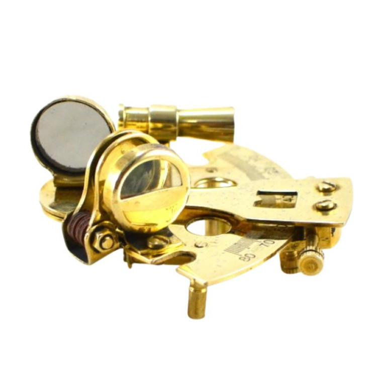 Malý mosadzný sextant v drevenej krabičke - NC1506