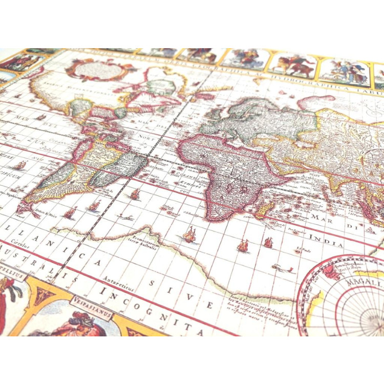 Historická mapa sveta - Nova Totius Terrarum replika - N. I. Piscator, 1652 M1652