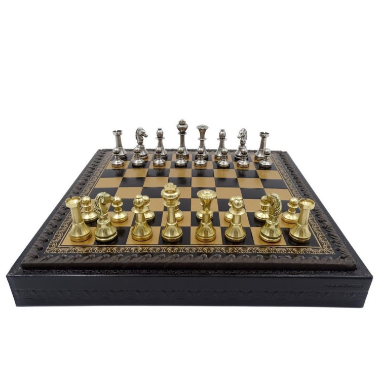 Exkluzívne mosadzné šachy Italfama 28x28 cm - N001