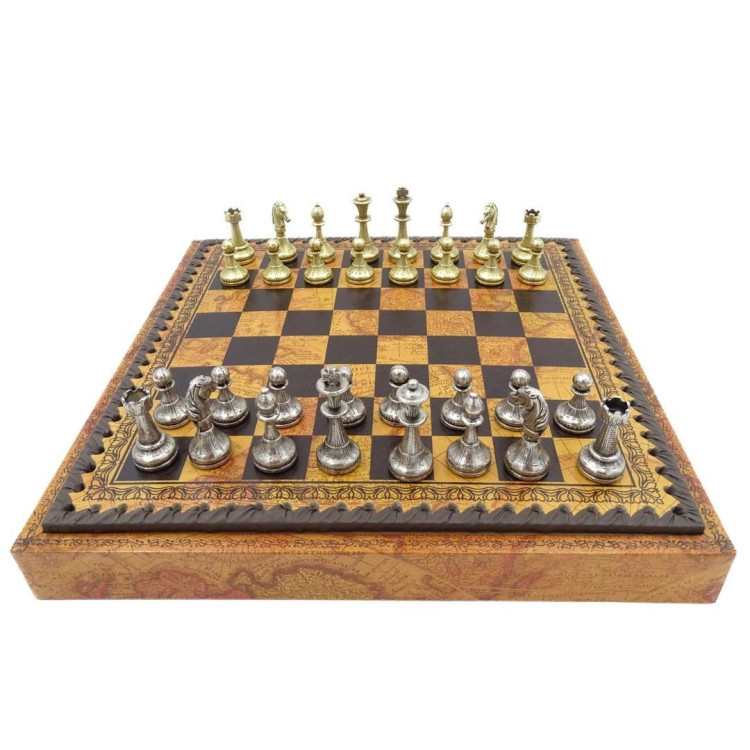 Exkluzívne kovové šachy Italfama 28x28 cm - N035