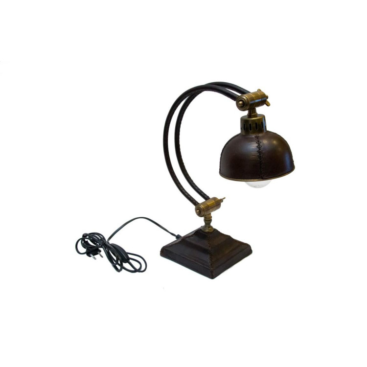 Mosadzno-kožená lampa Andrew - LAM-0026
