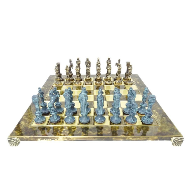 Exkluzívne veľké kovové šachy Renesans - S9BRO