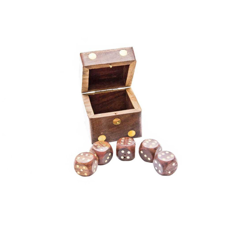 Malé drevené kocky v drevenej krabičke - G150A