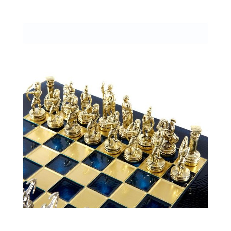 Exkluzívne kovové šachy Archers, 28x28cm, S15 BLU