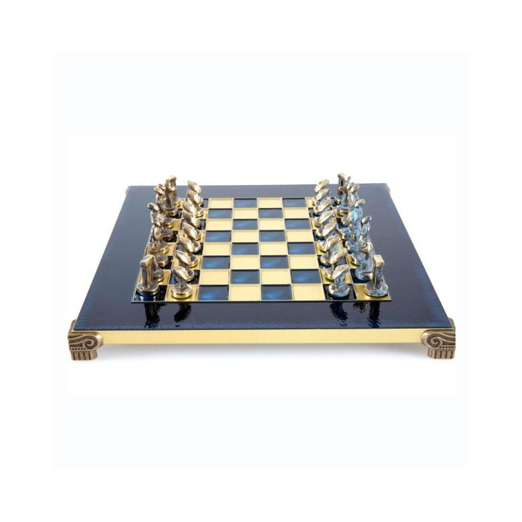 Exkluzívny kykladský kovový šach; 28x28cm, S22B