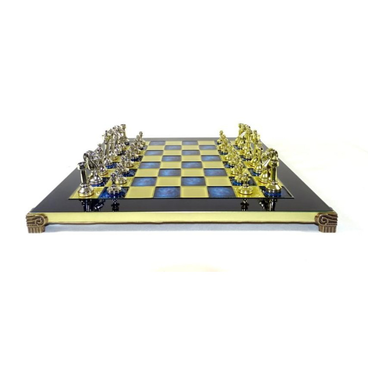 Exkluzívne veľké klasické kovové šachy Stauton S34, 36 x 36 cm