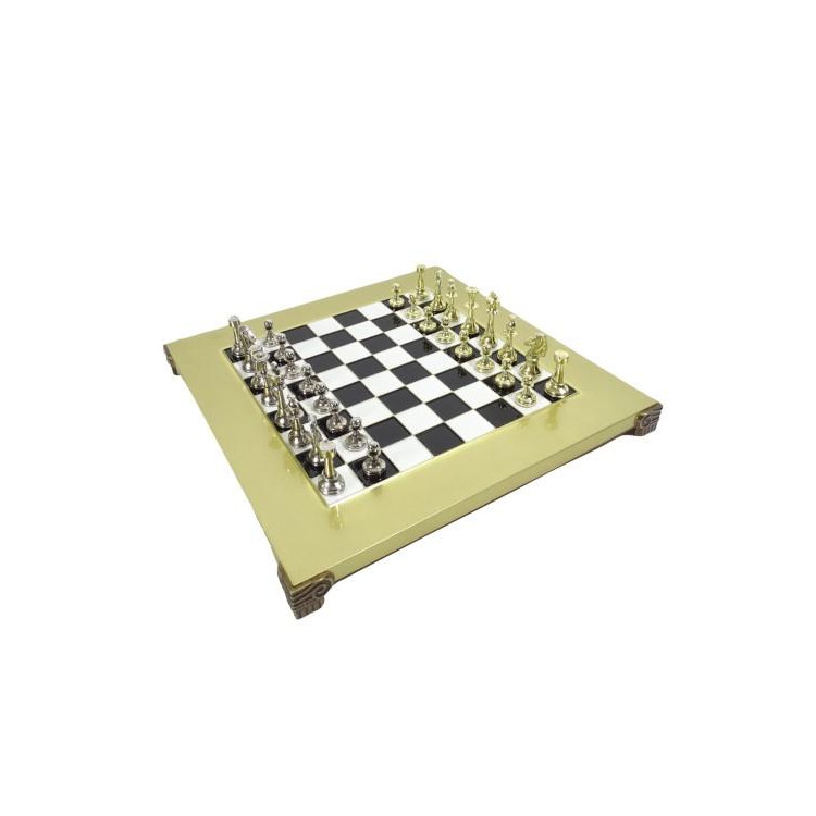 Exkluzívne mosadzné šachy Staunton S32BLA 28x28cm