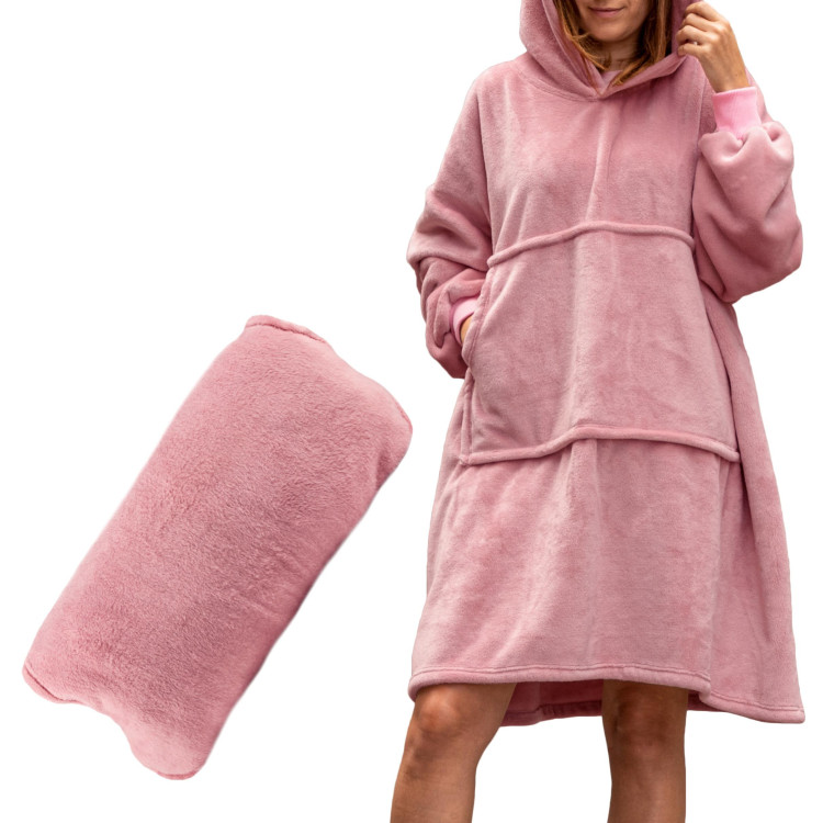 Bluzair - Mikinová deka - Ružová