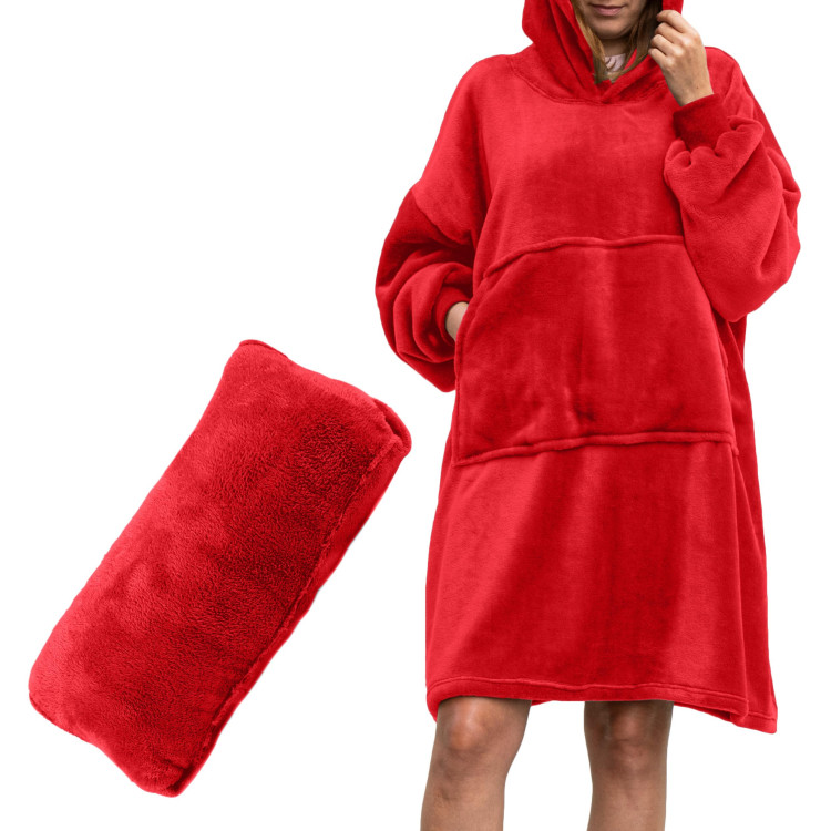 Bluzair - Mikinová deka - Červená