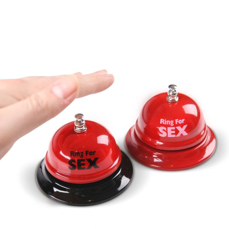 Stolový zvonček na sex - Červeno-čierny