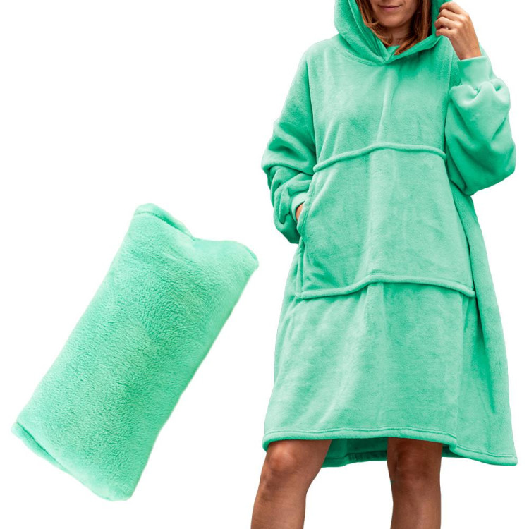 Bluzair - Mikinová deka - Mätová zelená