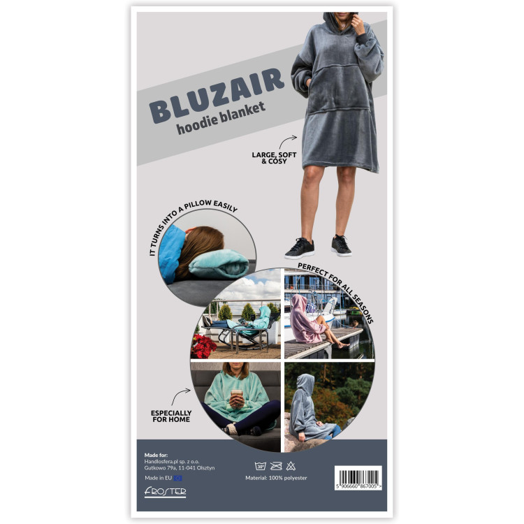 Bluzair - Mikinová deka - Svetlomodrá