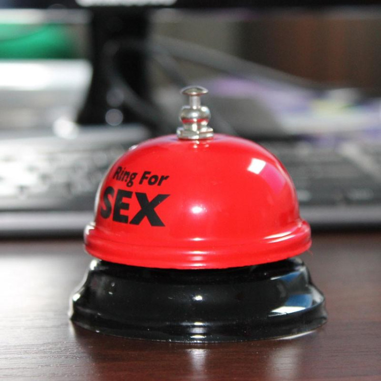 Stolový zvonček na sex - Červeno-čierny