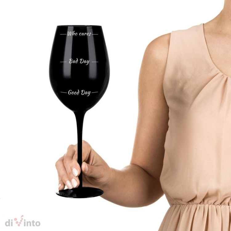 Obrovský pohár na víno diVinto - Who cares - Black