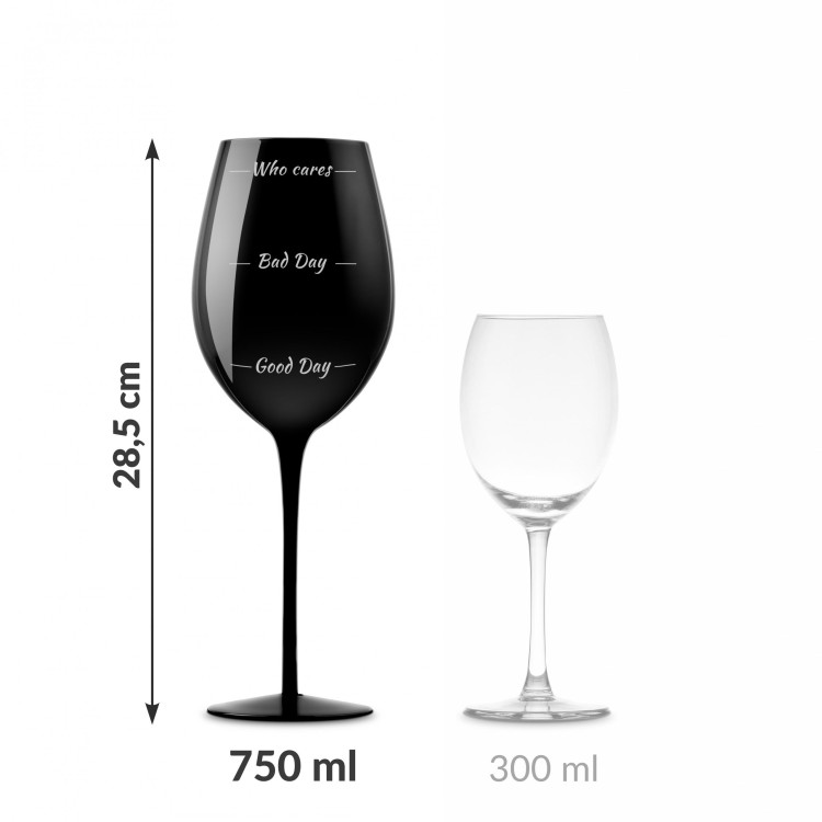 Obrovský pohár na víno diVinto - Who cares - Black