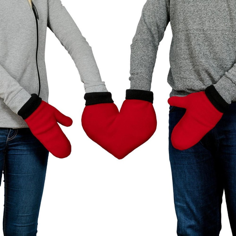 Zamilované rukavice pre páry - Červené srdce