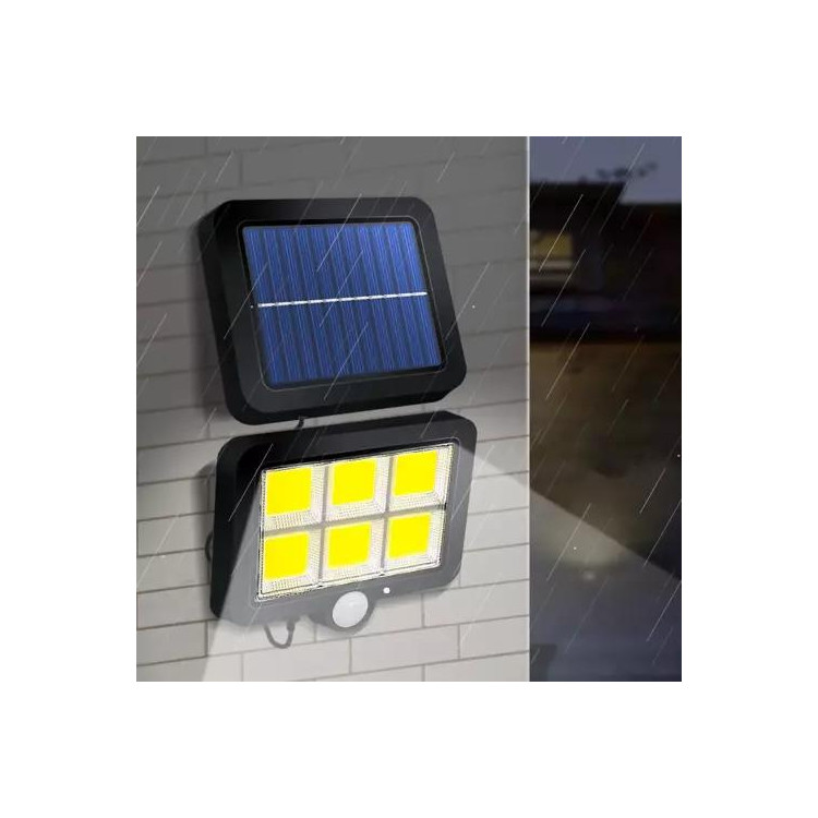 Exteriérový LED reflektor so solárnym panelom - 120 COB diód Izoxis 19892