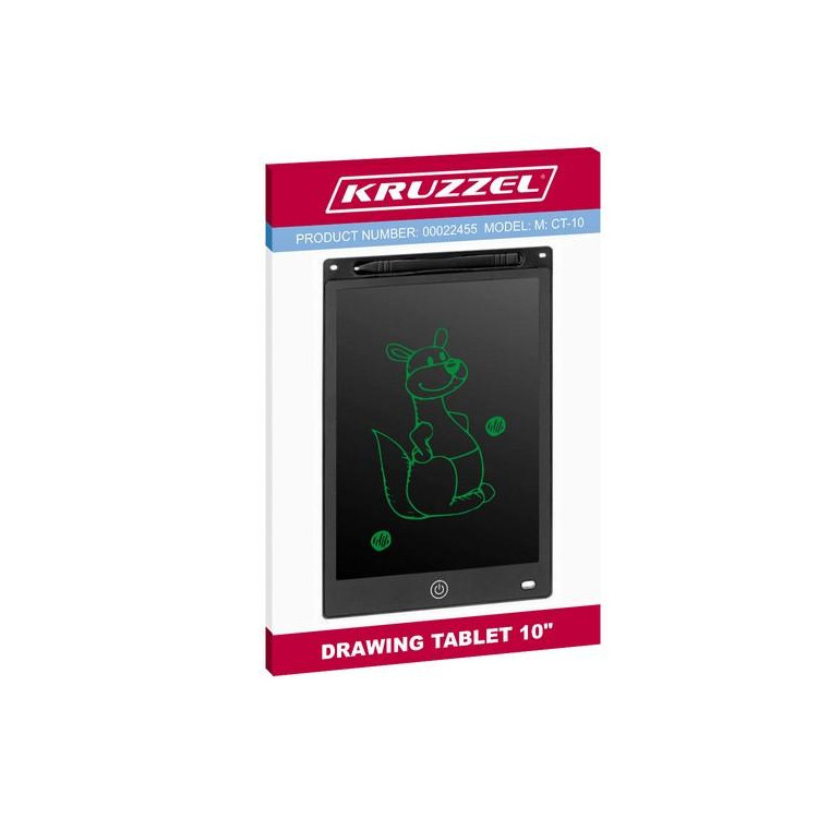 Detský grafický tablet na skicovanie 10" čierny Kruzzel 22455