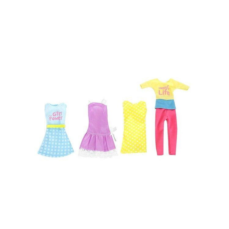Ružový domček s oblečením pre bábiky + bábika