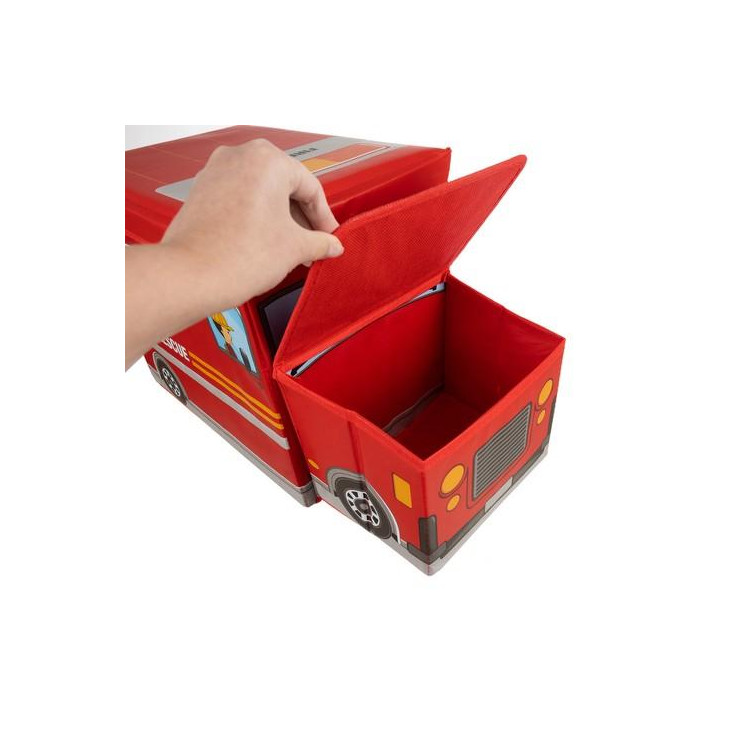Box na hračky v tvare hasičského auta Kruzzel 22489