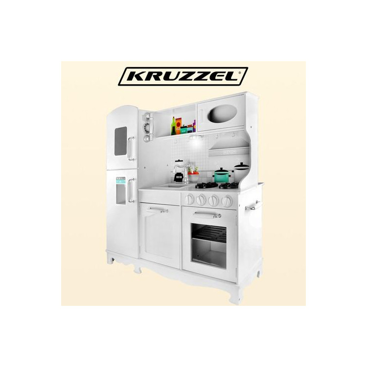 Drevená kuchyňa pre deti 92cm Kruzzel 22112 biela