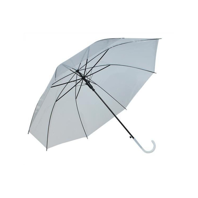 Priehľadný biely dáždnik, priemer 93 cm