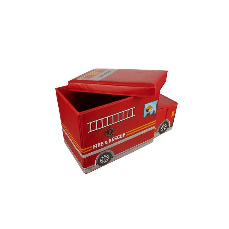 Box na hračky v tvare hasičského auta Kruzzel 22489