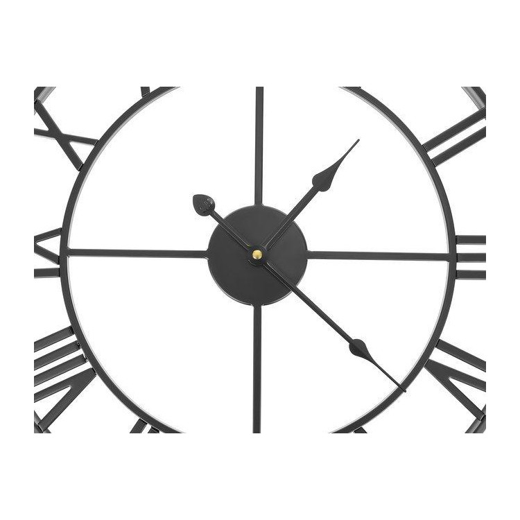 Retro nástenné hodiny čierne, 47 cm