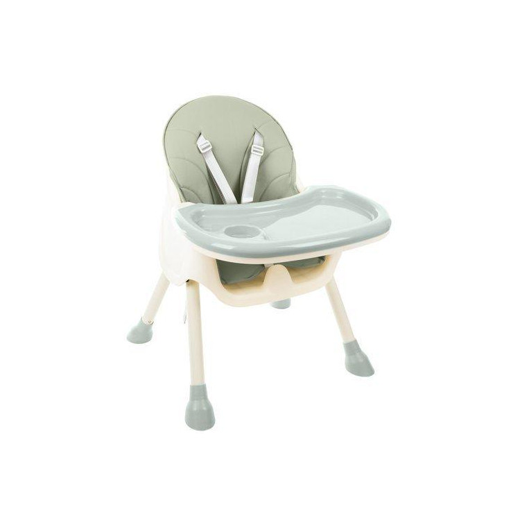 Detská stolička na kŕmenie KRUZZEL 3v1 - svetlozelená