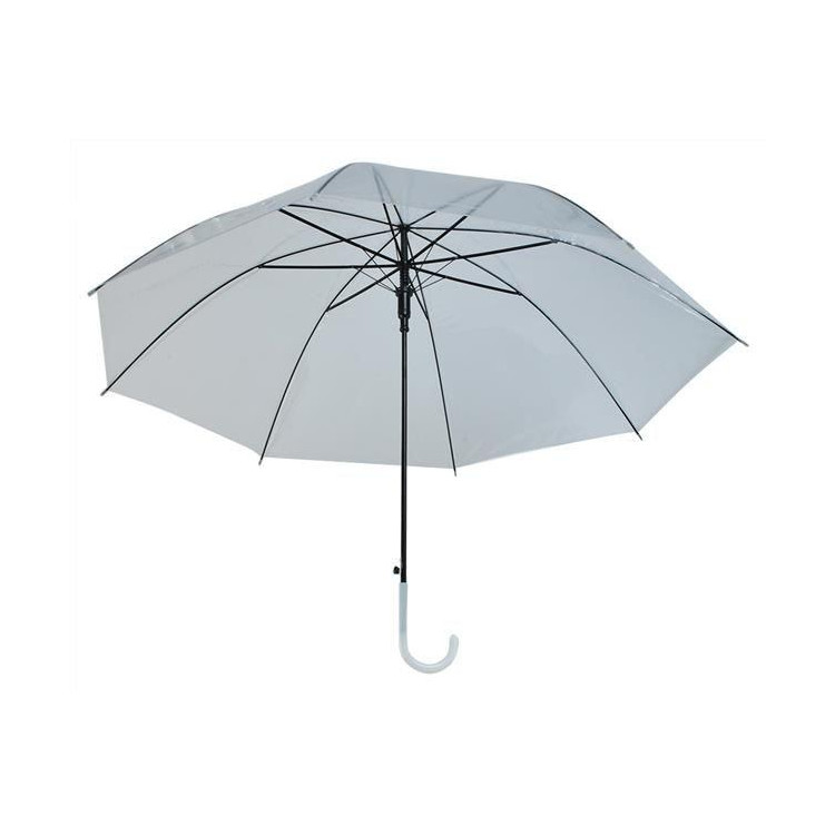 Priehľadný biely dáždnik, priemer 93 cm