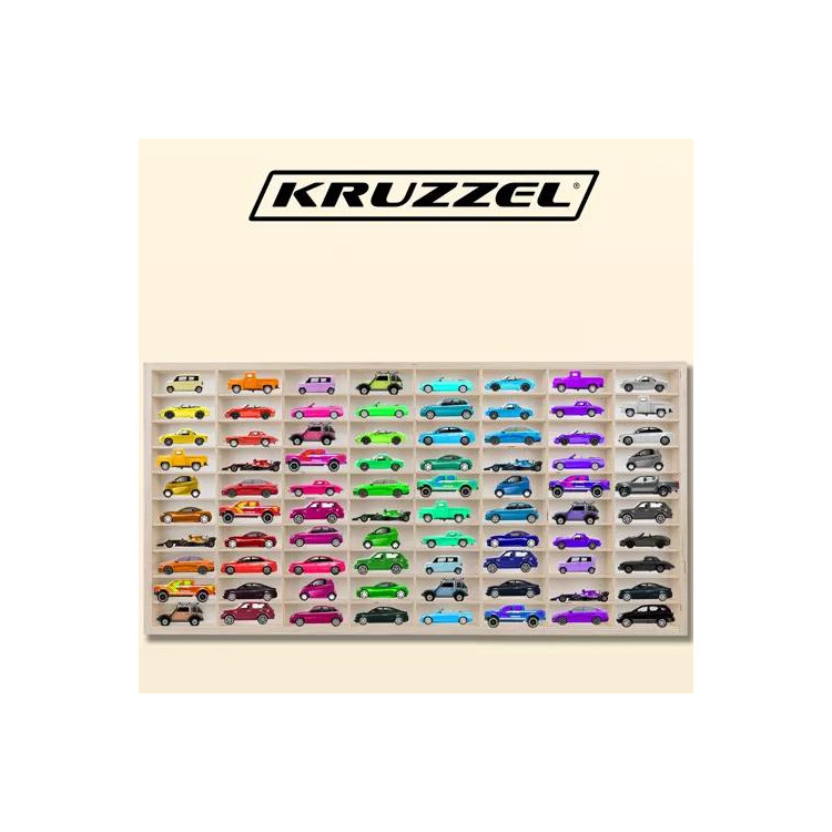 Drevená polica na autá/hračky 78x40 cm KRUZZEL 20233