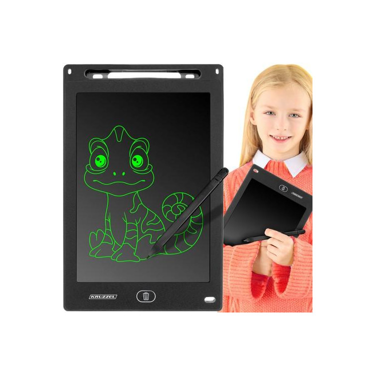Detský grafický tablet na skicovanie 12" čierny Kruzzel 22456