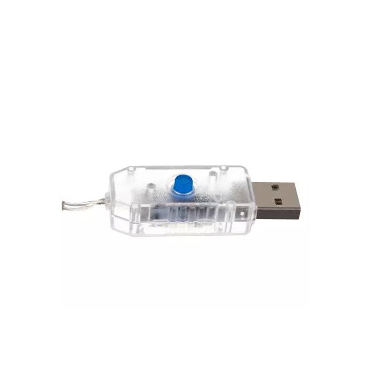 USB LED svetelný záves - 108 diód - tepla biela KS19736