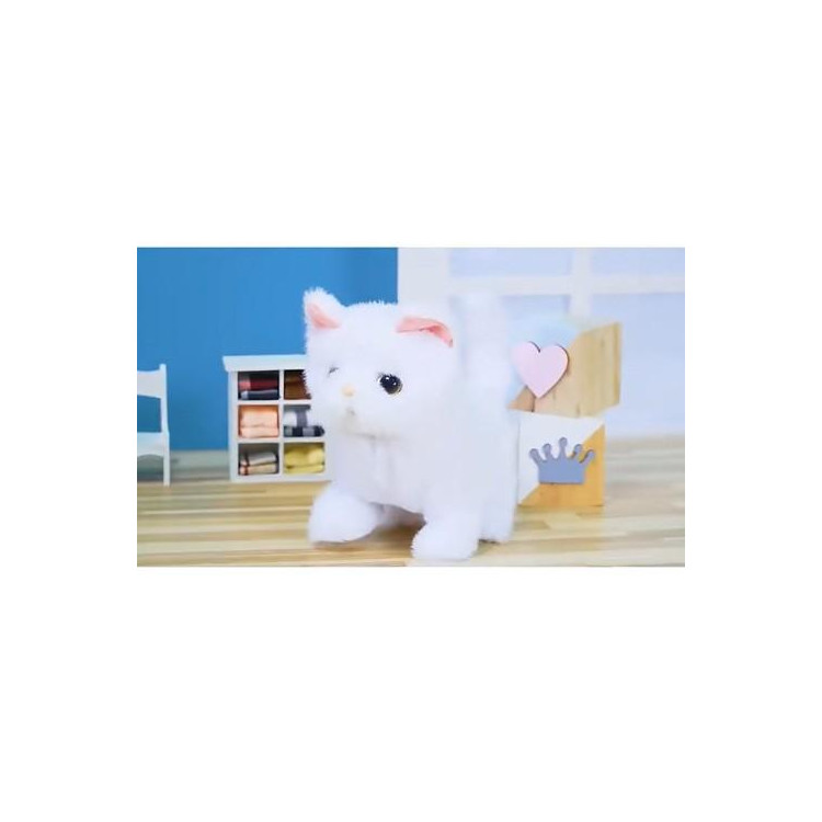 Interaktívne chodiace mačiatko Kruzzel 22614 biele